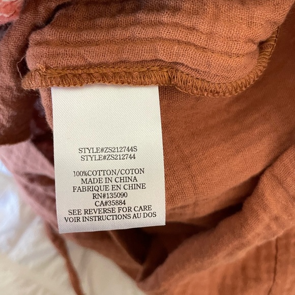 Jacks surf board gauze Rust Button-Up Romper - Picture 8 of 8